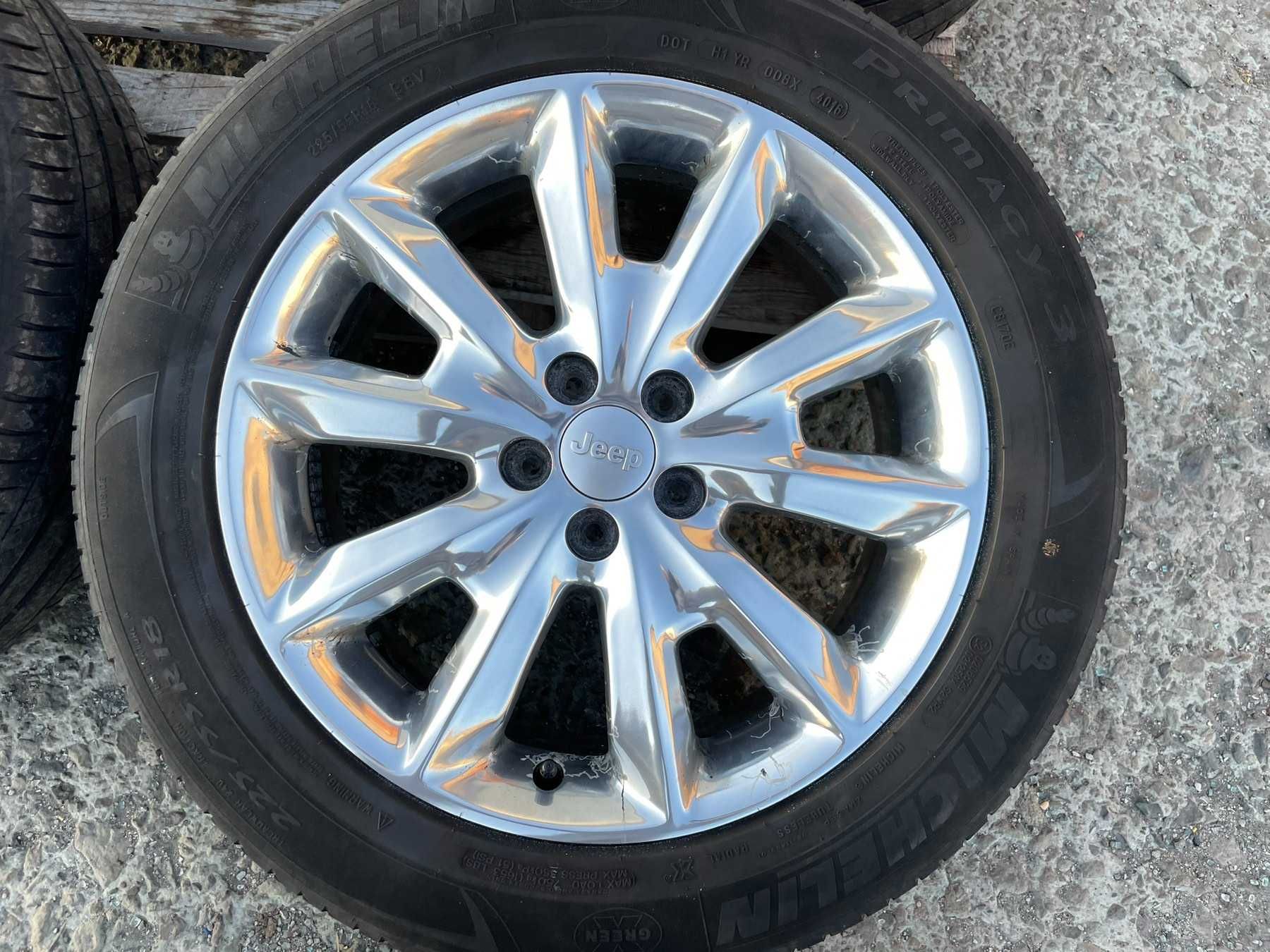 18 джанти 5х110 Jeep Cherokee V (KL) 7J et41 225/55/18 Michelin