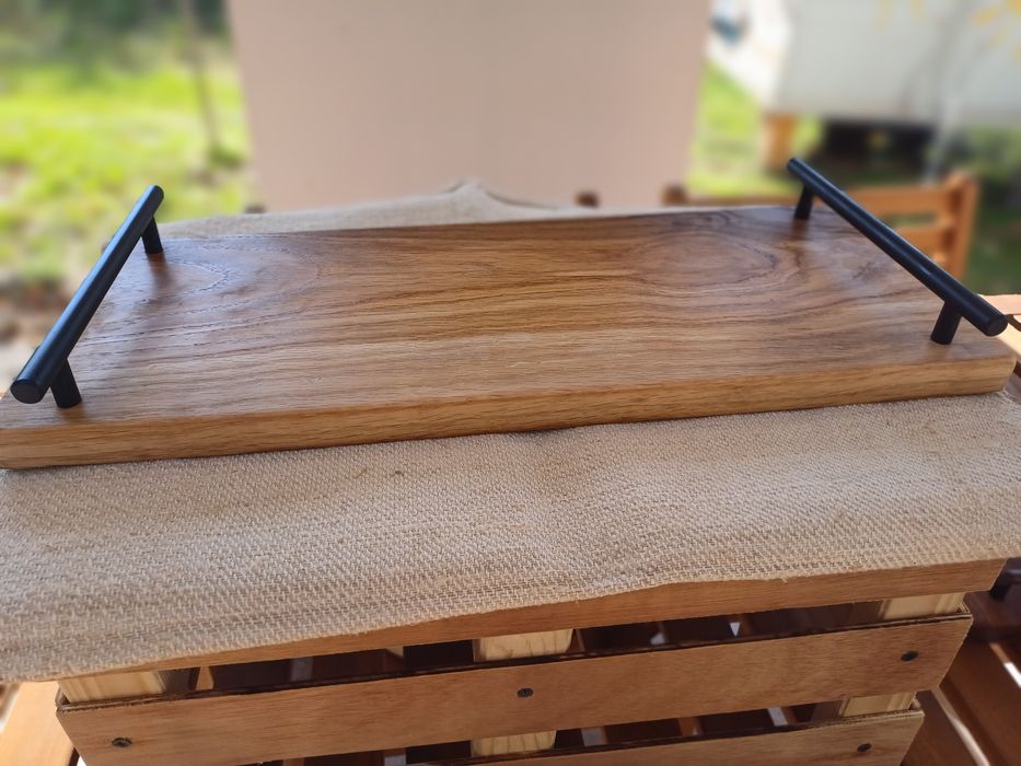 Platou servire handmade, nuc