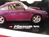 Нова метална колекционерска количка PORSCHE CARRERA 993 1991г.1:18 NEW