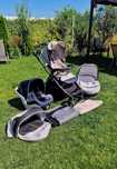 Set complet PegPerego 3 în 1–Cărucior, Landou, Scoică, Accesorii CADOU