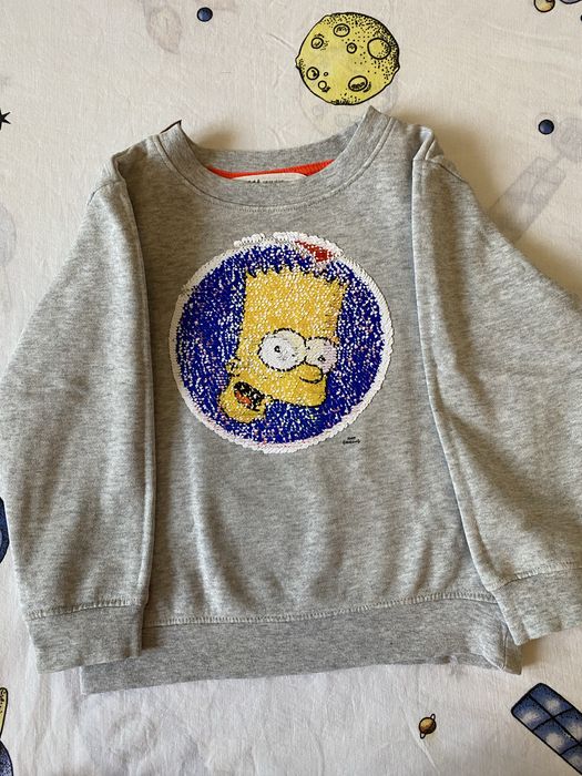 Hanorac H&M cu paiete reversibile Bart Simpson