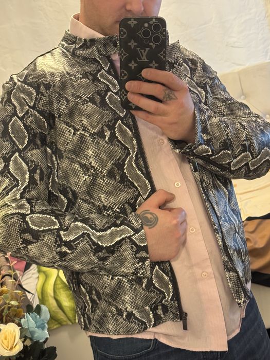 Biker Jacket - Python Print Luxury Edition