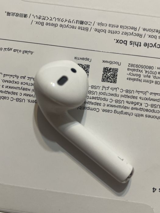 Левый наушник apple airpods 2 рабочий