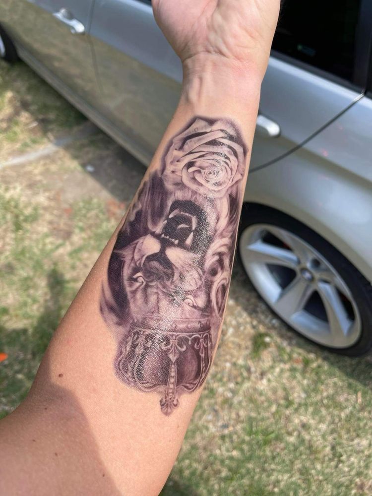 Tatuaje temporare realistice – lei, lupi, cranii – festival distractie