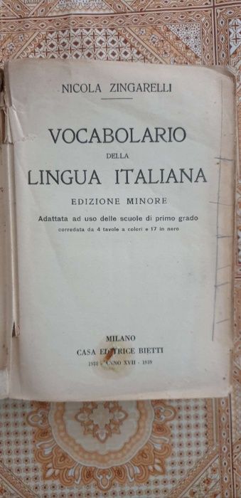 Речник На Италианския Език Никола Цингарели 1939г.