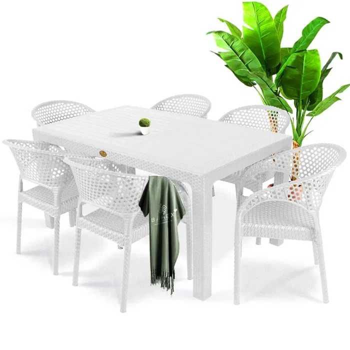 Елегантен комплект маса + 6 или 4 стола 4 цвята и размери маси МОД.3