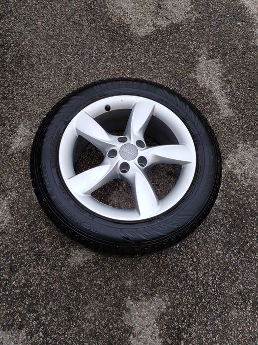 Jante Aluminiu 5x112 R17 66,5 Audi A6 C7+Anvelope Iarnă 225 55 R17