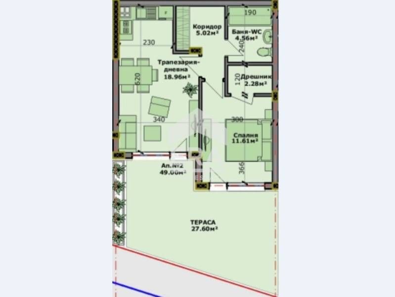 Продава се Двустаен апартамент в Варна, Виница - 49 кв.м за 2521 €/кв.м - Снимка #10