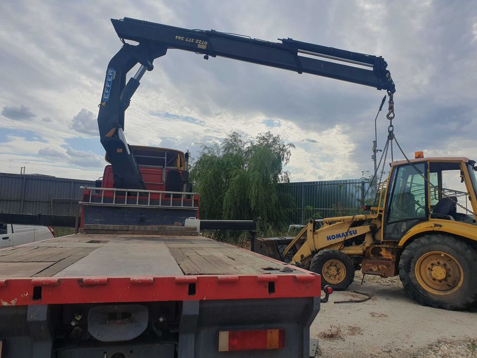 Inchiriez camion macara, transport container, utilaj, echipament