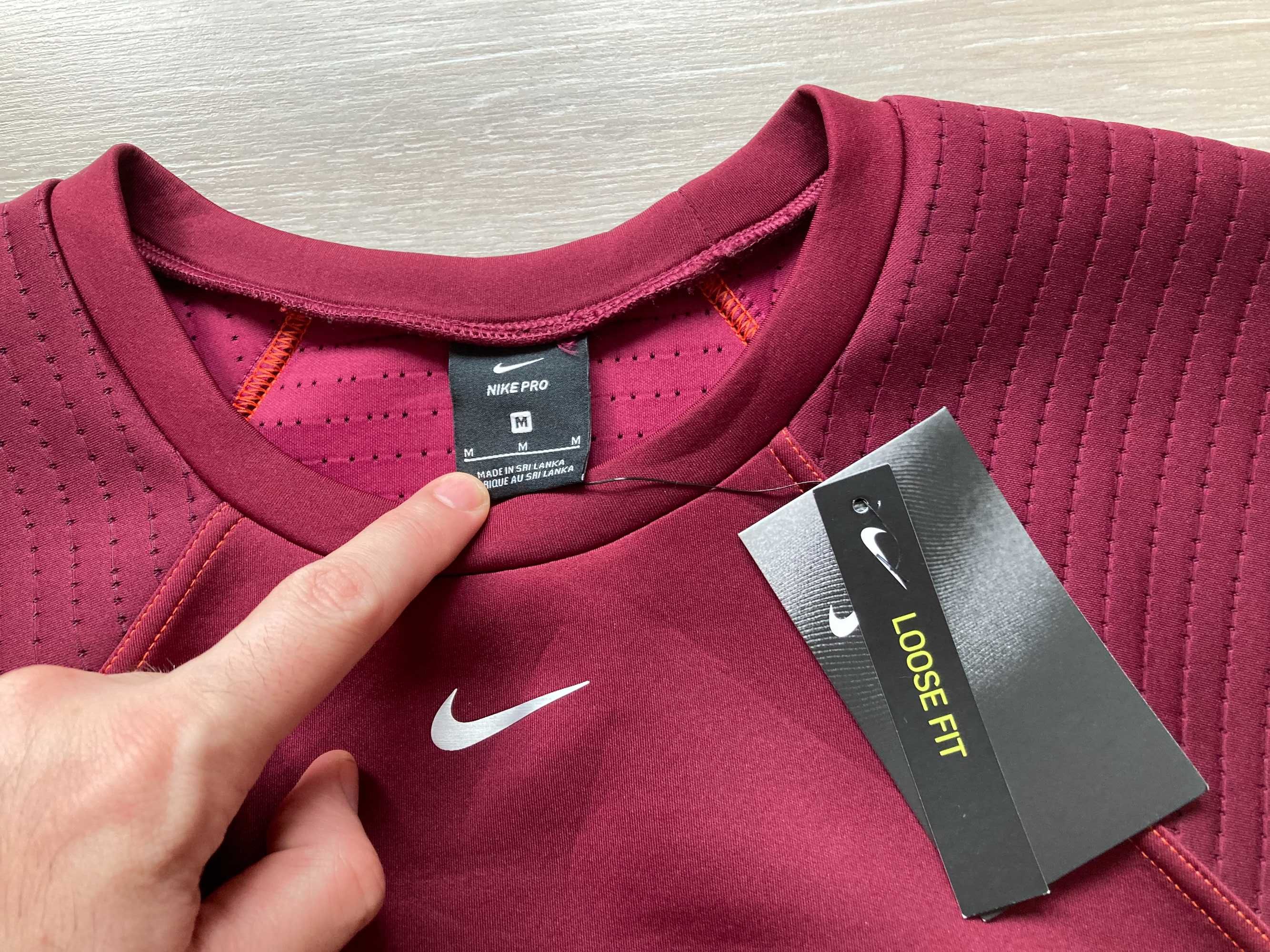 НОВА Найк Nike Pro Luxe LOOSE FIT жеснка спортна блуза фланела М