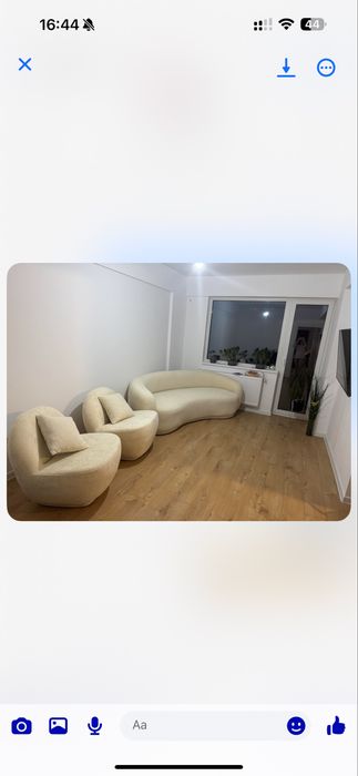 Set canapea cu 2 fotolii