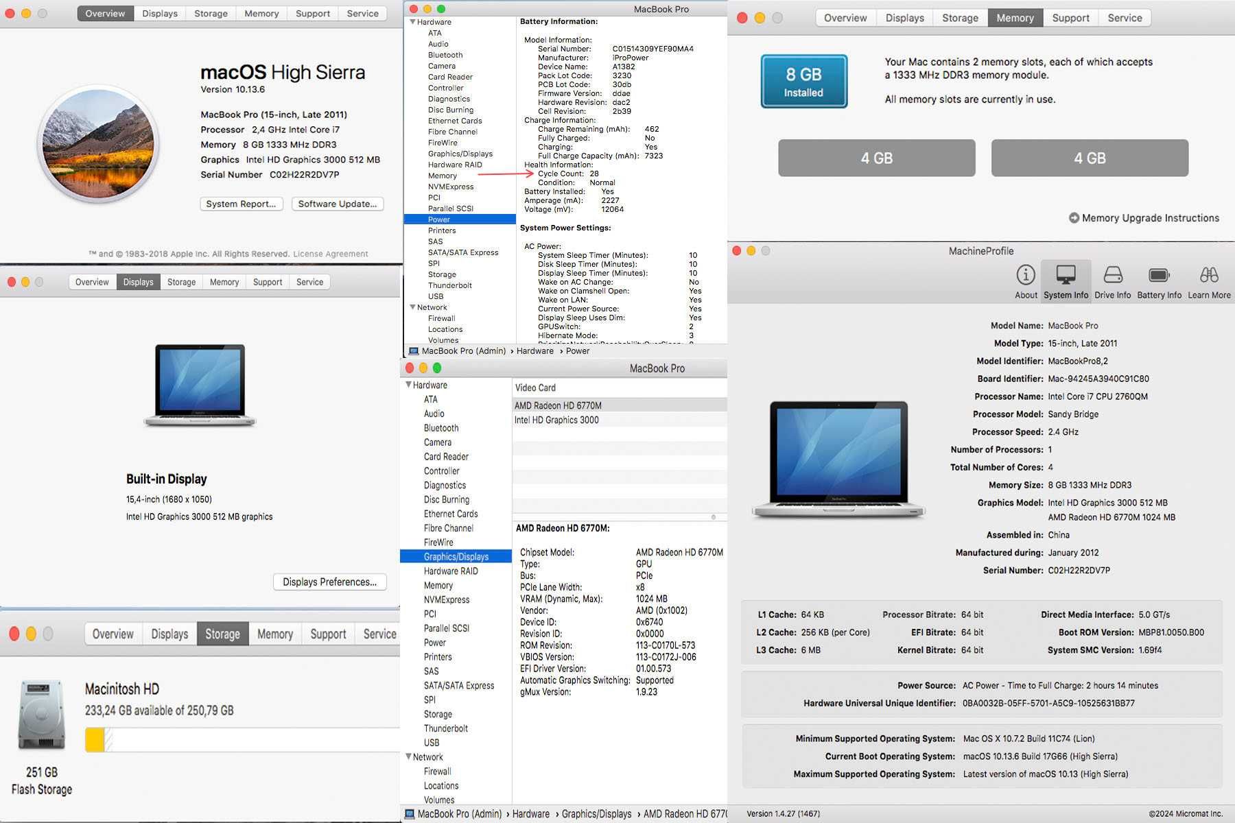 Macbok Pro 15" Late 2011, i7, placa dedicata,perfect functional.