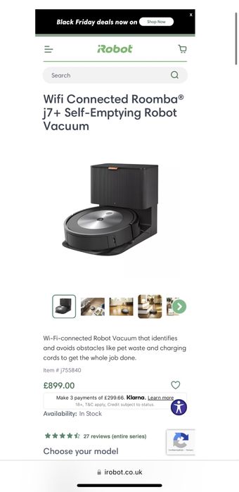 Aspirator Robotel Roomba j7+ Nou Original !!!