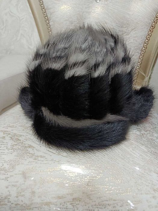 Шапка зимняя мех норка. Недорого