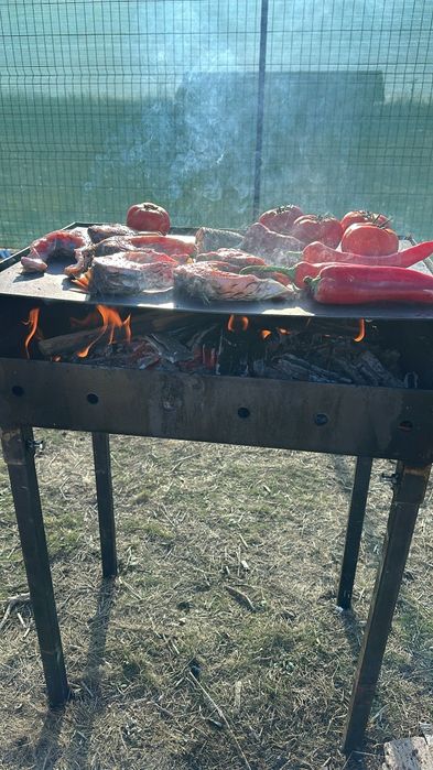 Gratar de gradina cu trei nivele si optional plita de copt legume ,etc
