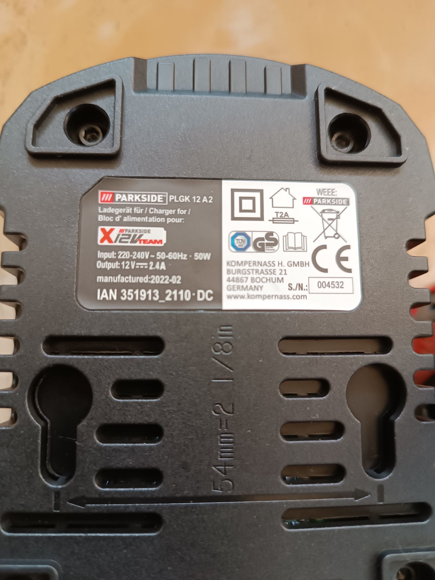 12V/2Ah - XTEAM /Комплект Батерия и зарядно Parkside/Парксайд PLGK A2