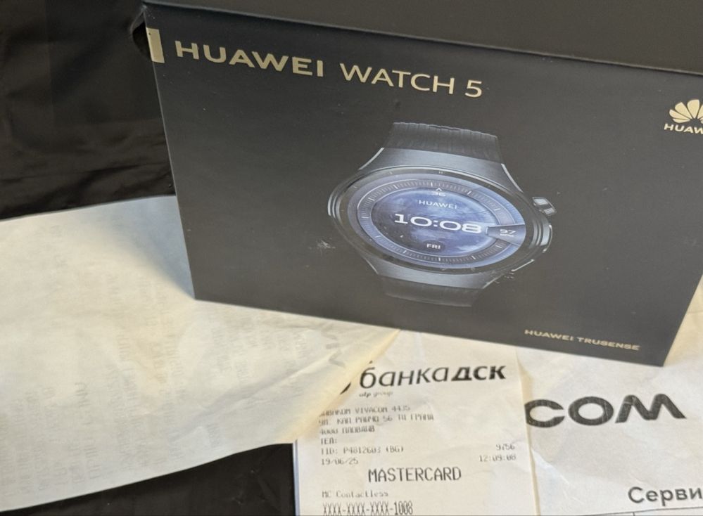 КАТО НОВ 46mm Huawei Watch 5 Гаранция Vivacom до 2027 г. Black