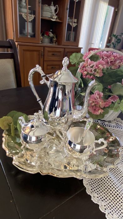 Винтидж посребрен сервиз