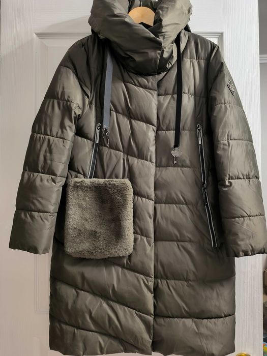 Пуховик подростковый, рост 158