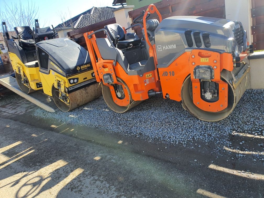 Închiriez bobcat  cilindru compactor