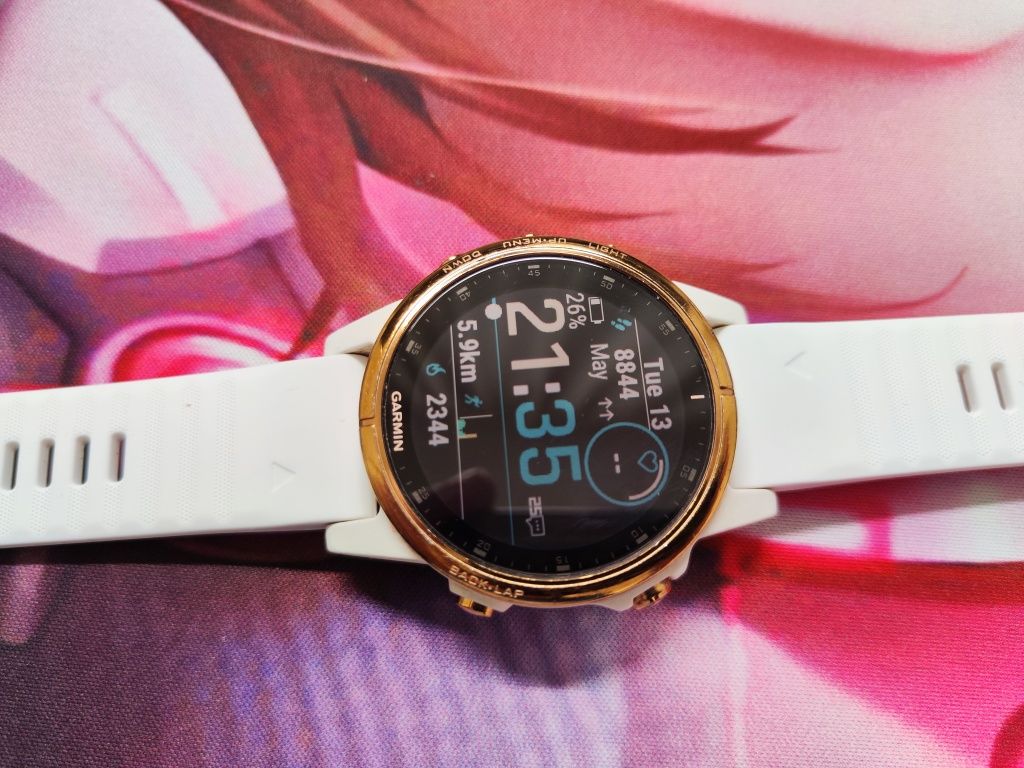 Часовник Smartwatch Garmin Fenix 5S Plus, HR, GPS, Бял Saphire GPS