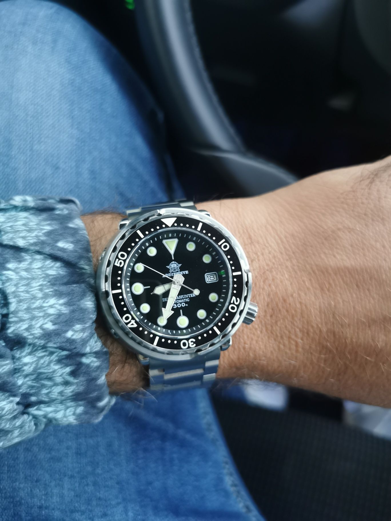 Автоматичен 216гр. водолаз Diver часовник 300m Сапфир кристал Seiko NH