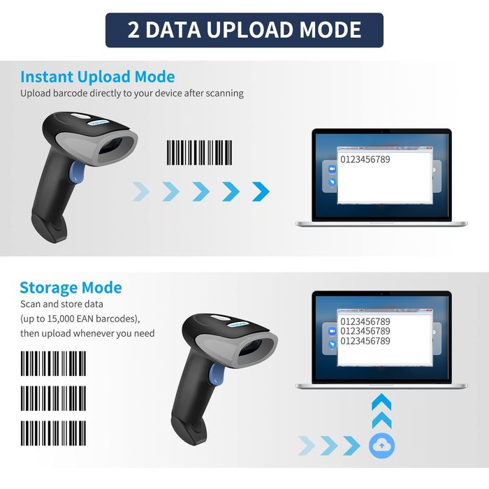 Bluetooth Баркод скенер четец IMHORESE C6150BT - Bluetooth 1D CCD