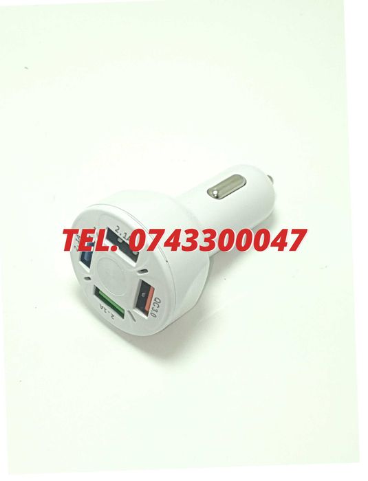Incarcator Universal Masina Auto 4 Porturi Bricheta Usb Qc Fastcharge