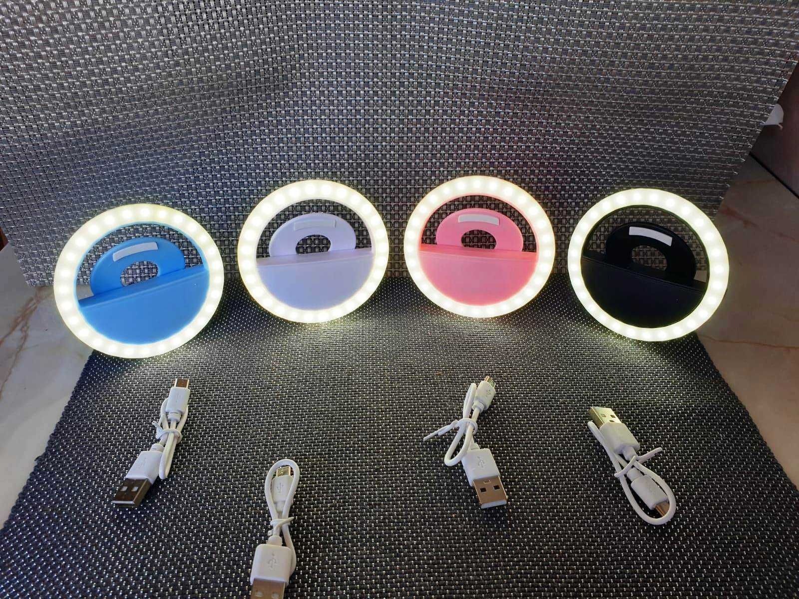 Ring Light LED portabil, acumulator cu incarcare USB