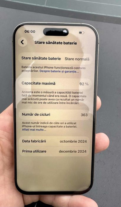 Iphone 16 pro Blocat pe rețea
