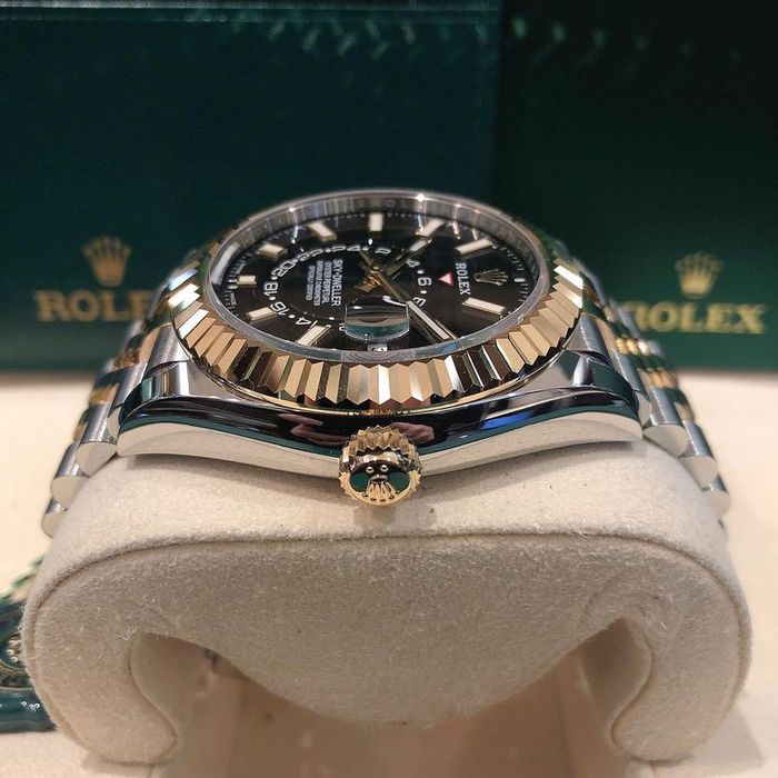 ceas barbat rolex sky-dweller black dial