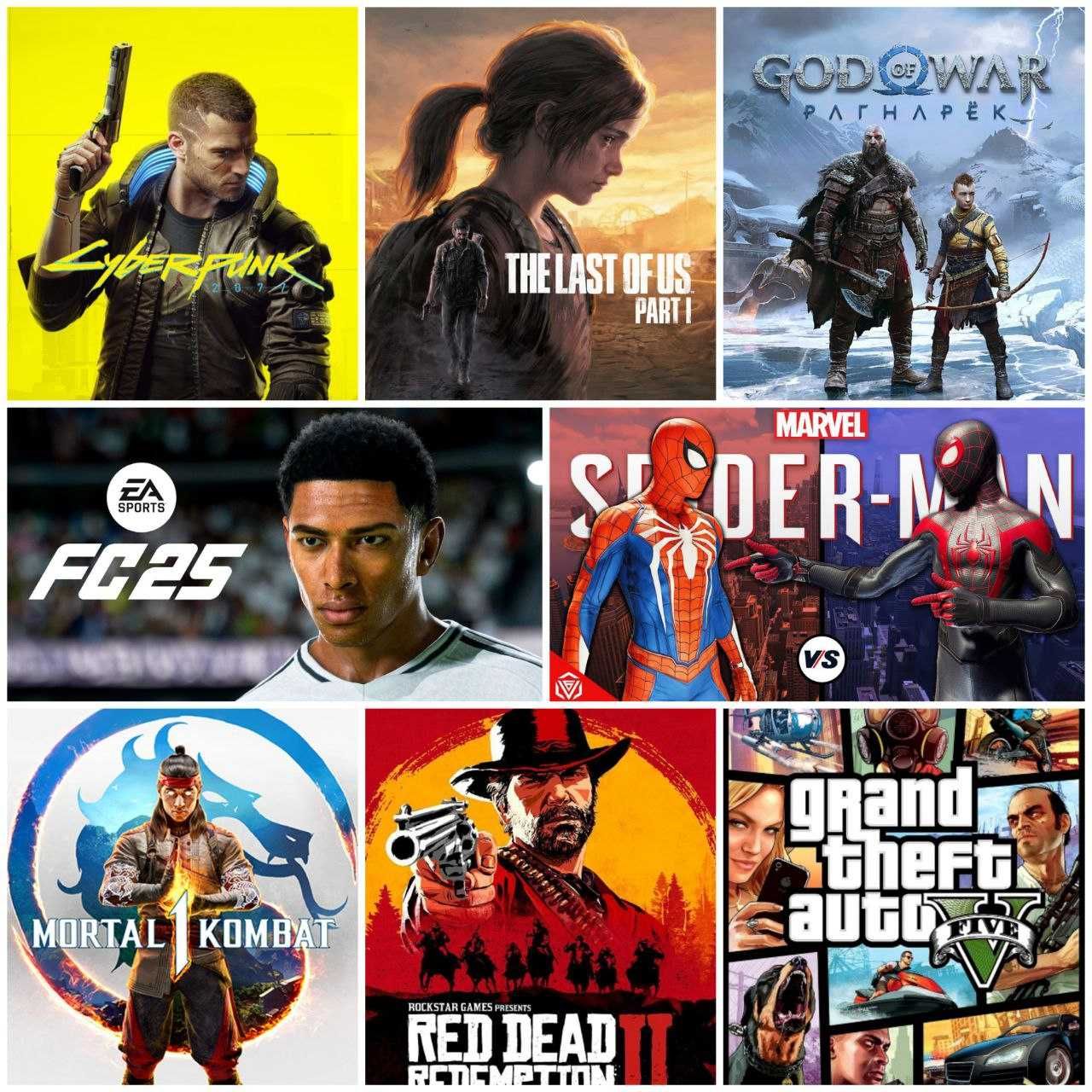 Установка игр на ПК онлайн GTA 5,FC 25, Spider man