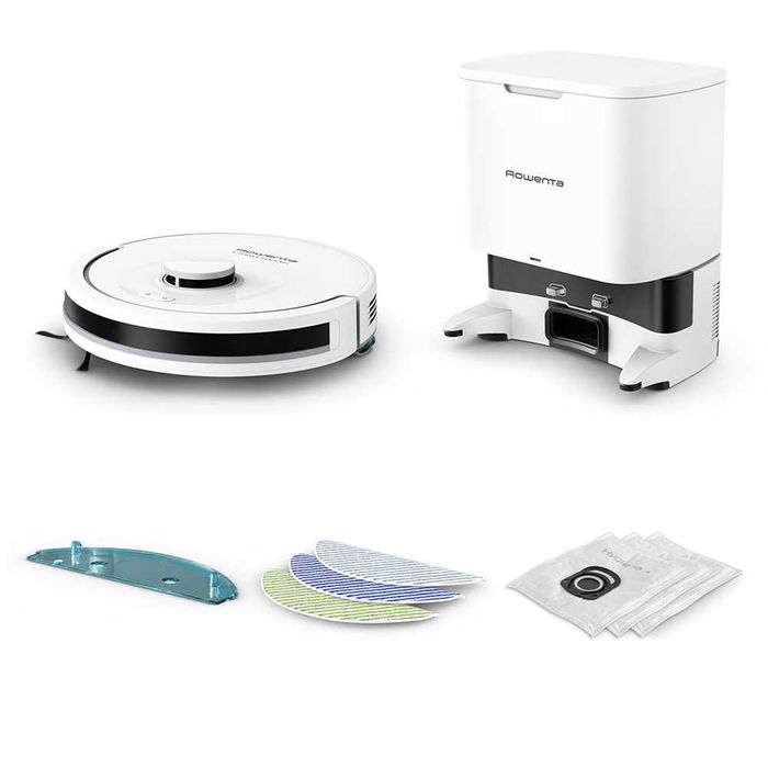 Robot de aspirare Rowenta 90+ RR8797WH, 270min, 6000Pa, statie praf