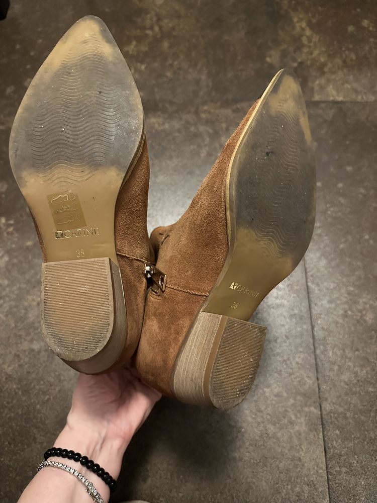 Botine ciocate/cowboy bot metalic 38 piele