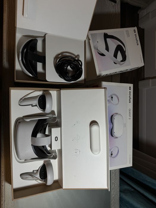 Ochelari VR Oculus Quest 2 cu banda elite strap si fir pentru PC