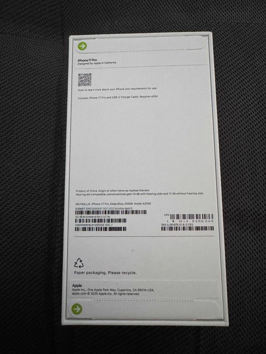 Apple iPhone 17 Pro 256GB Deep Blue - Чисто нов eSIM