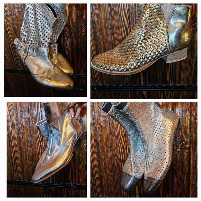 Летни ботуши от велур и естествена кожа