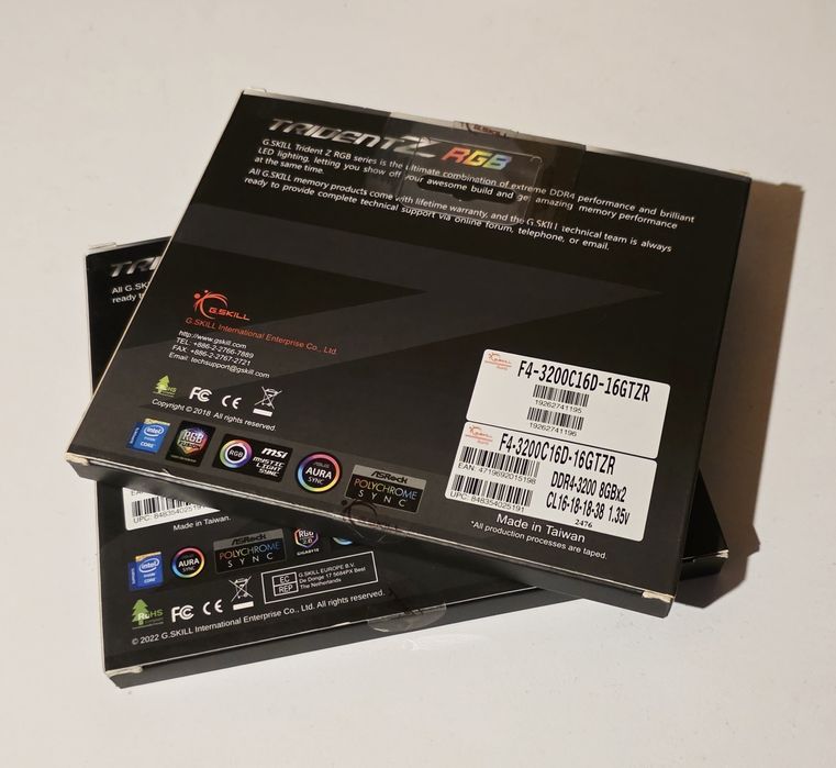 16GB RAM DDR4 3200MHz G Skill Trident Z RGB Full Box