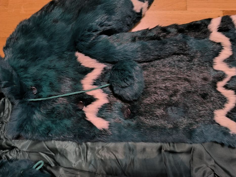 Кокетно палтенце от заешка кожа за малка кокетка на 6-8г