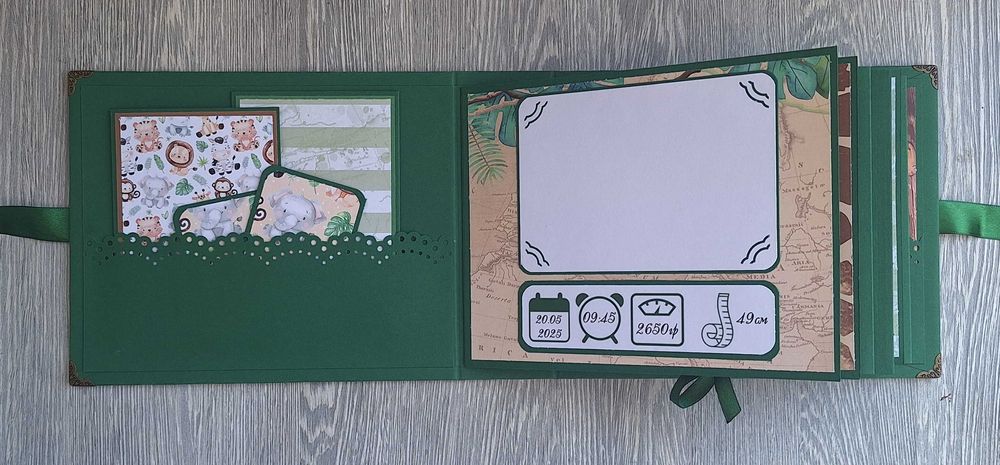 Албум "Джунгла" в зелено, ръчна изработка /24.18