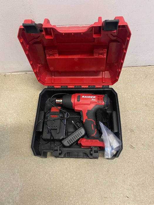 R20 Пистолет акум. за горещ въздух 1x2Ah /R20 Зарядно двойно 4A