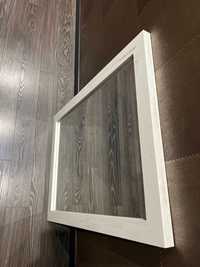 Огледало, дървена рамка, бял цвят