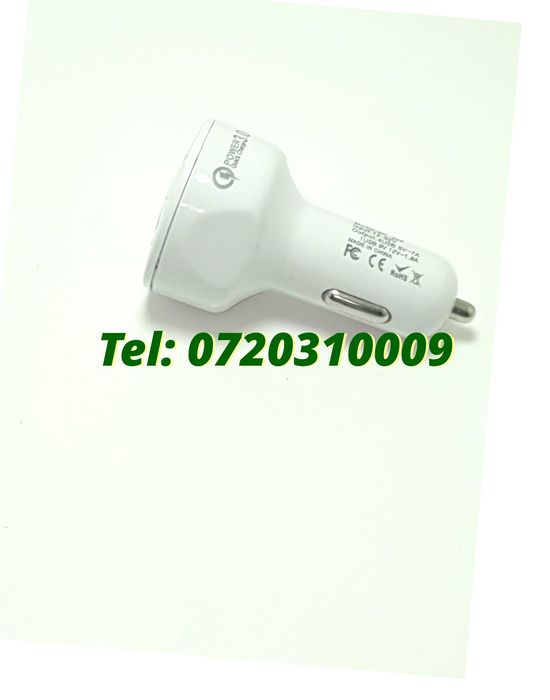 Incarcator Universal Masina Auto 4 Porturi Bricheta Usb Qc Fastcharge