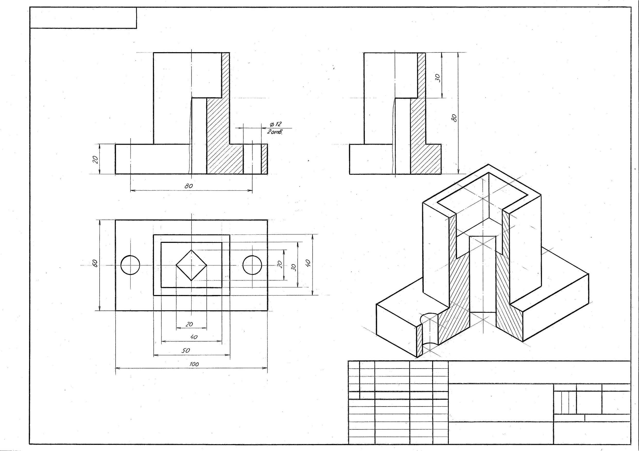 AutoCAD Solidworks  dasturida chizmalar (чертеж) xizmati.
