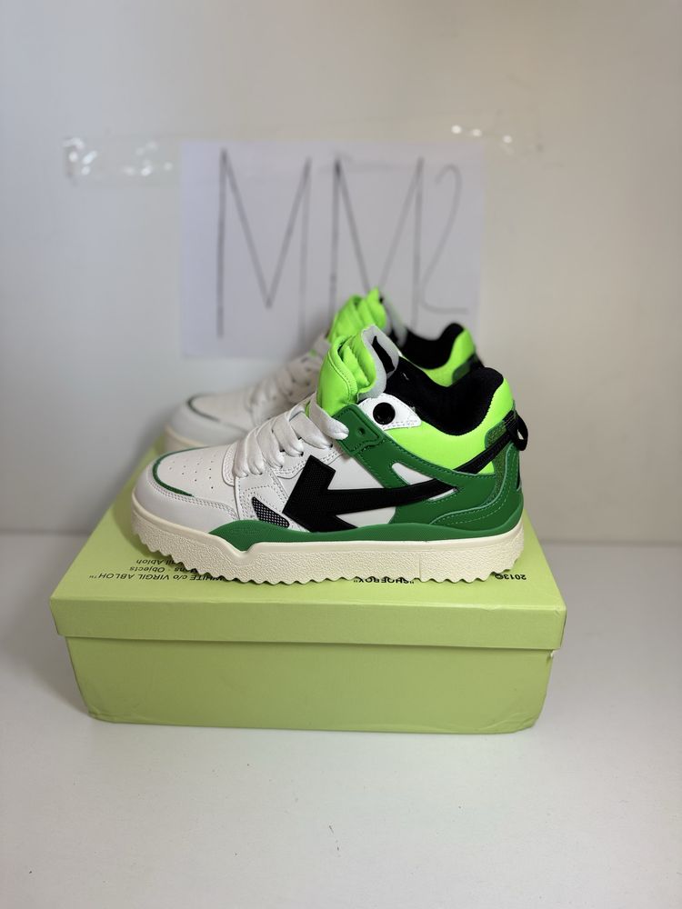 Adidasi/Sneakers Sponge Mid Top White green