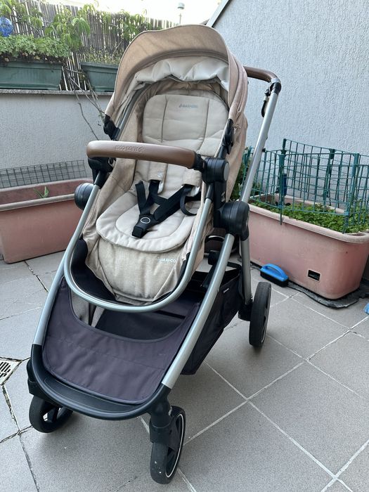 Детска количка Maxi-Cosi Zelia 3 в 1 + кошница за кола с база ISOFIX
