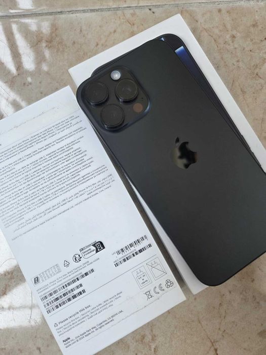 Iphone 16 Pro Max Black titanium 256 GB, Baterie 100% Garantie feb 26