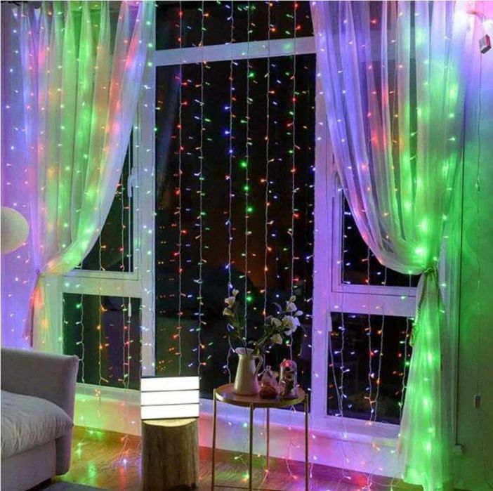 3D LED Светлинна Завеса CURLIGHT - Звезден Блясък в Дома Ви!