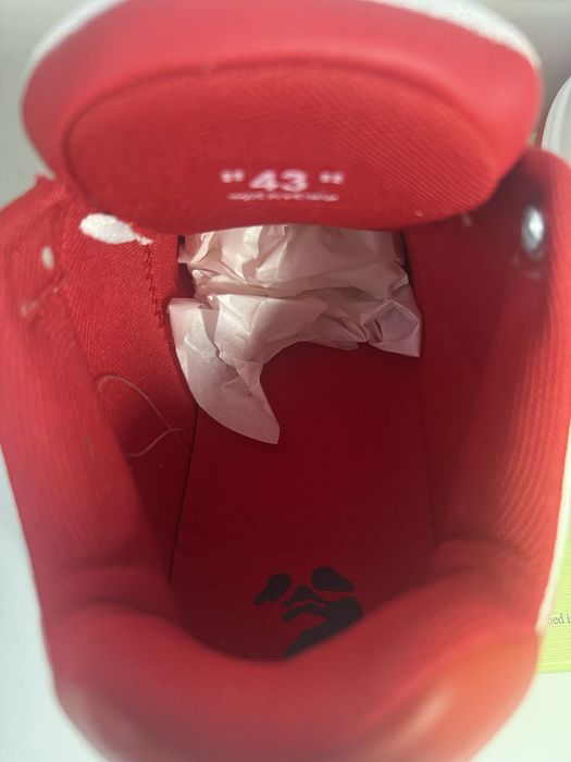 Adidasi Off-White Out Of Office red and white Lace-Up Sneakers