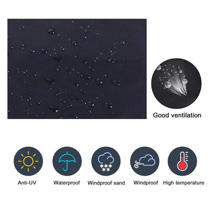 Husa-Prelata 2XL Outdoor, pentru motocicleta, Neagra